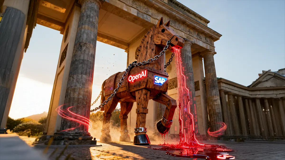 Ein trojanisches Pferd unter dem Brandenburger Tor